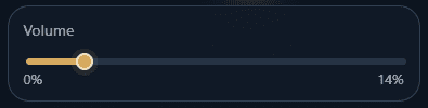 BinauraWave volume Slider